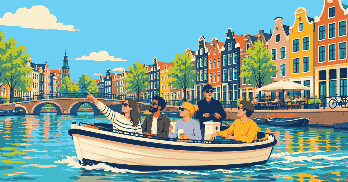 Illustration for A day on Amsterdam's water without owning a boat